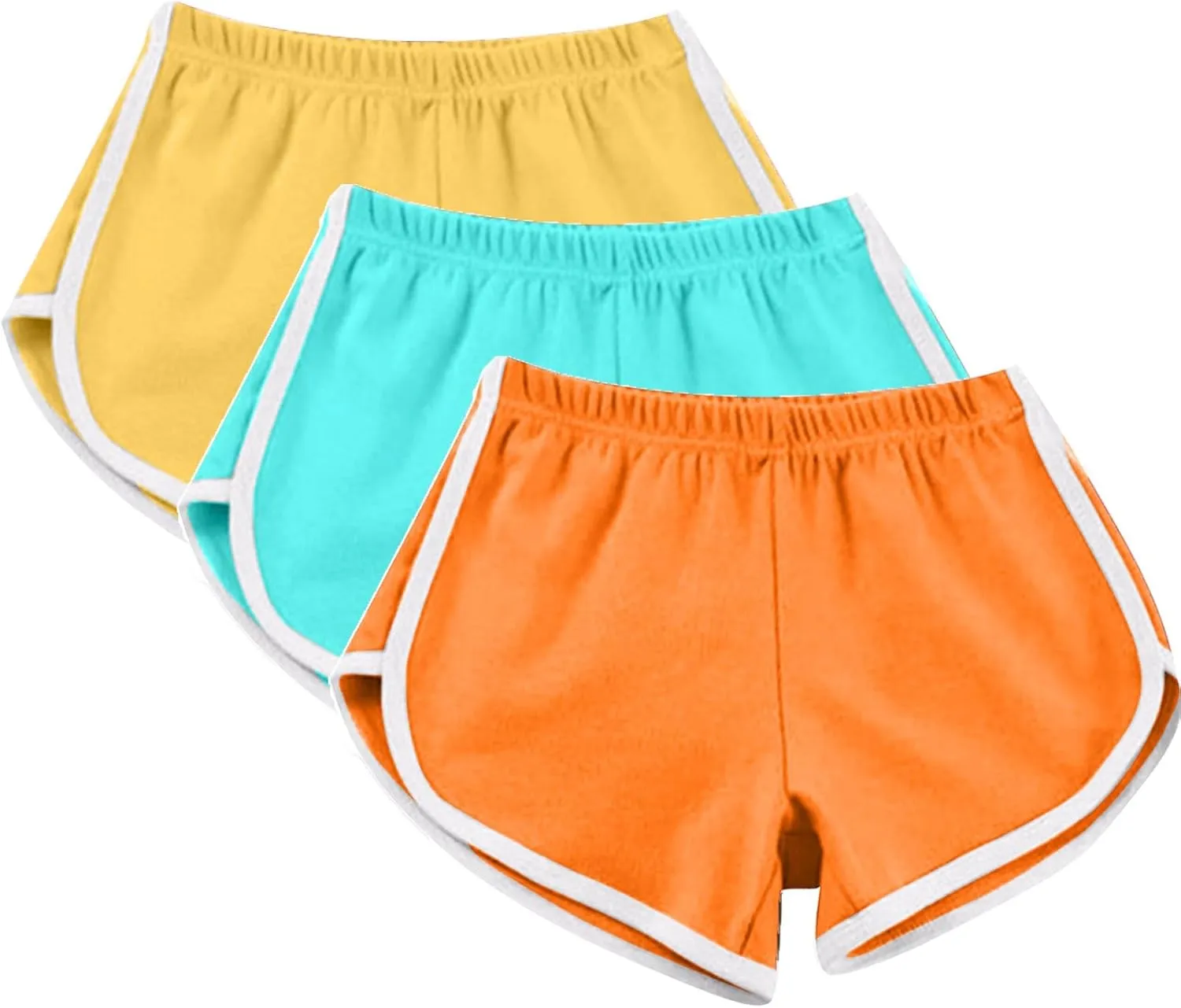 3 Pack Shorts for Women Summer Casual High Waisted Dolphin Workout Gym Running Athletic Sports Shorts Lounge