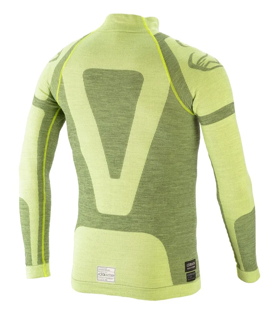 ALPINESTARS 4755020_556_XS/S ZX EVO v2 LS TOP underwear, FIA 8856-2018, yellow/black, size XS/S