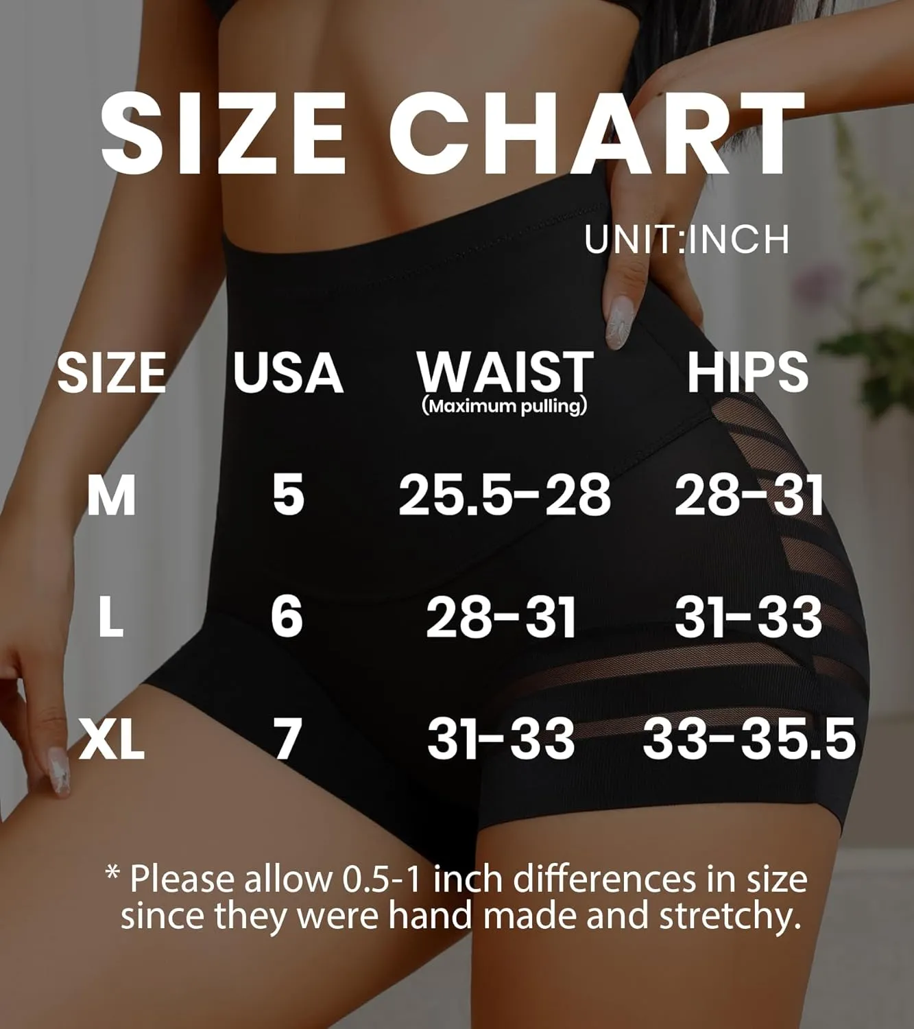 ASIMOON Tummy Control Boyshorts Underwear for Women Stretch High Waisted Shapewear Sexy Mesh No Show Panties for Ladies