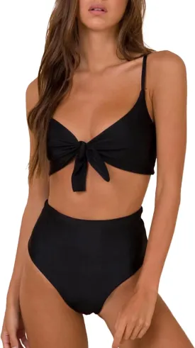Blooming Jelly Womens High Waisted Bikini Set Tie Knot High Rise Two Piece Swimsuits Bathing Suits