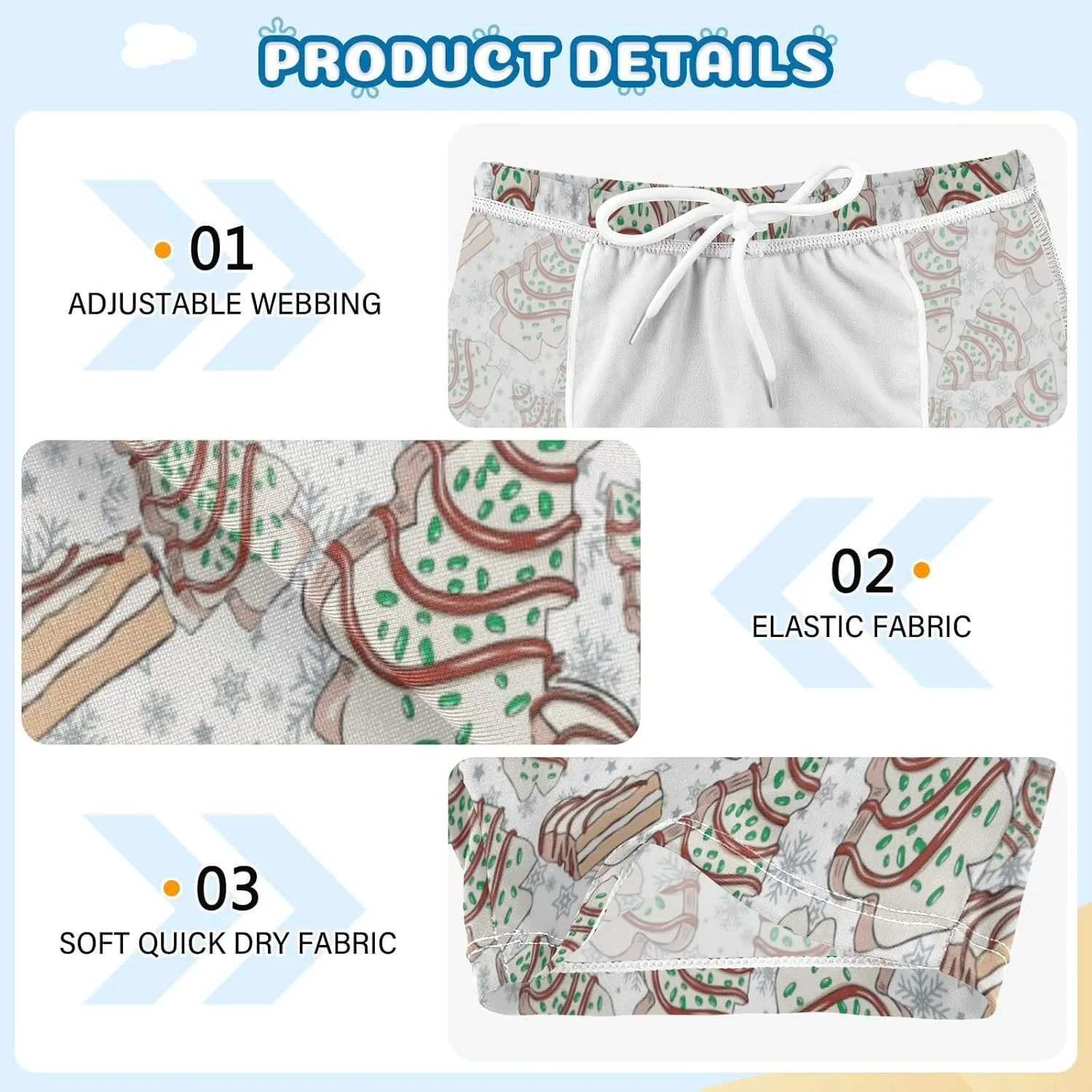 Boys Swim Trunks Toddler Swim Shorts Ice Cream Boys Bathing Suit Swimsuit for Kids 3-10T
