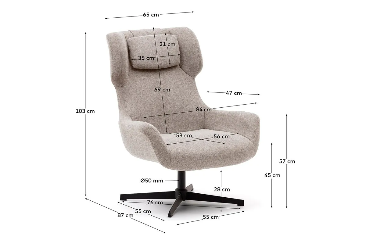 Como Zalin Armchair - Chenille Fabric [Chenille Fabric]