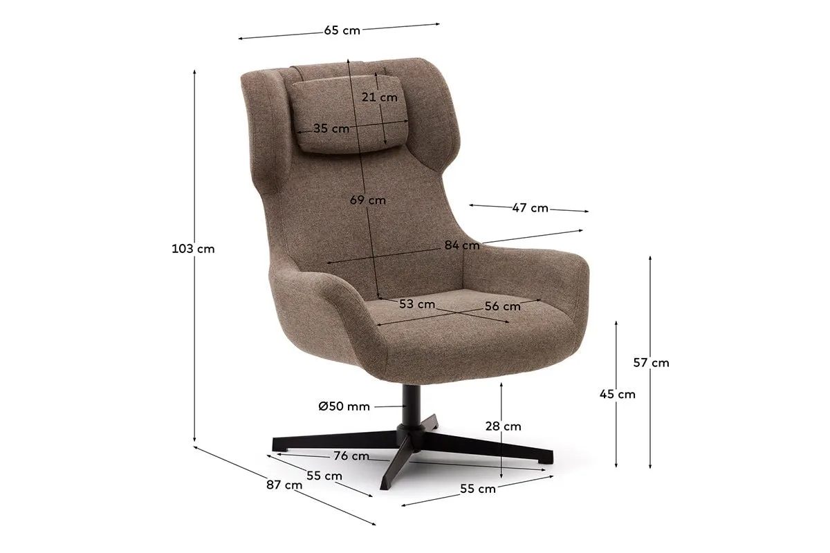 Como Zalin Armchair - Chenille Fabric [Chenille Fabric]