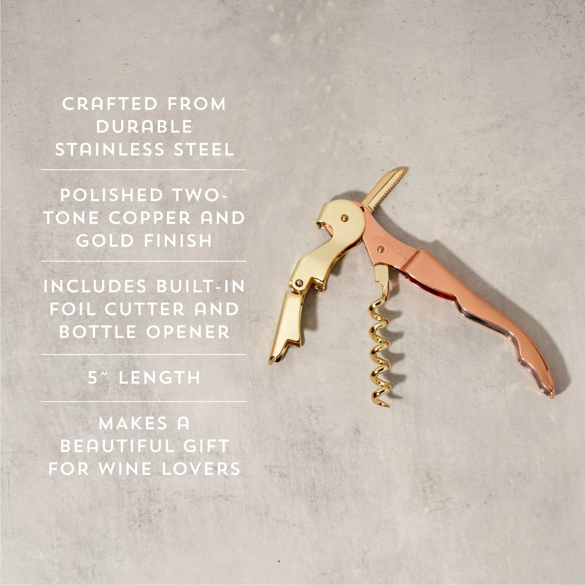 Copper and Gold Corkscrew