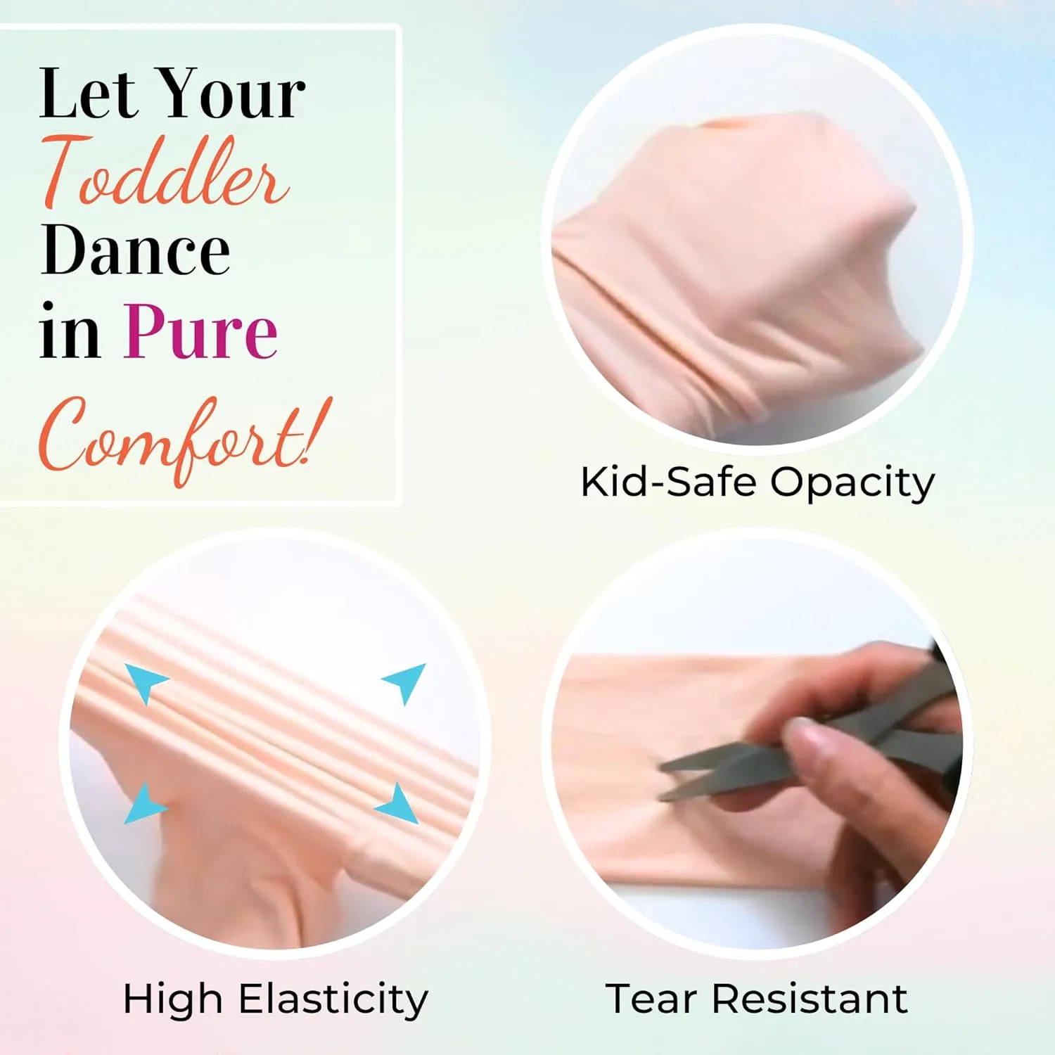 Dancina Ballet Tights for Toddler Girls  Tights for Dance Class, Recitals & Everyday Wear  Soft, Stretchy, Durable