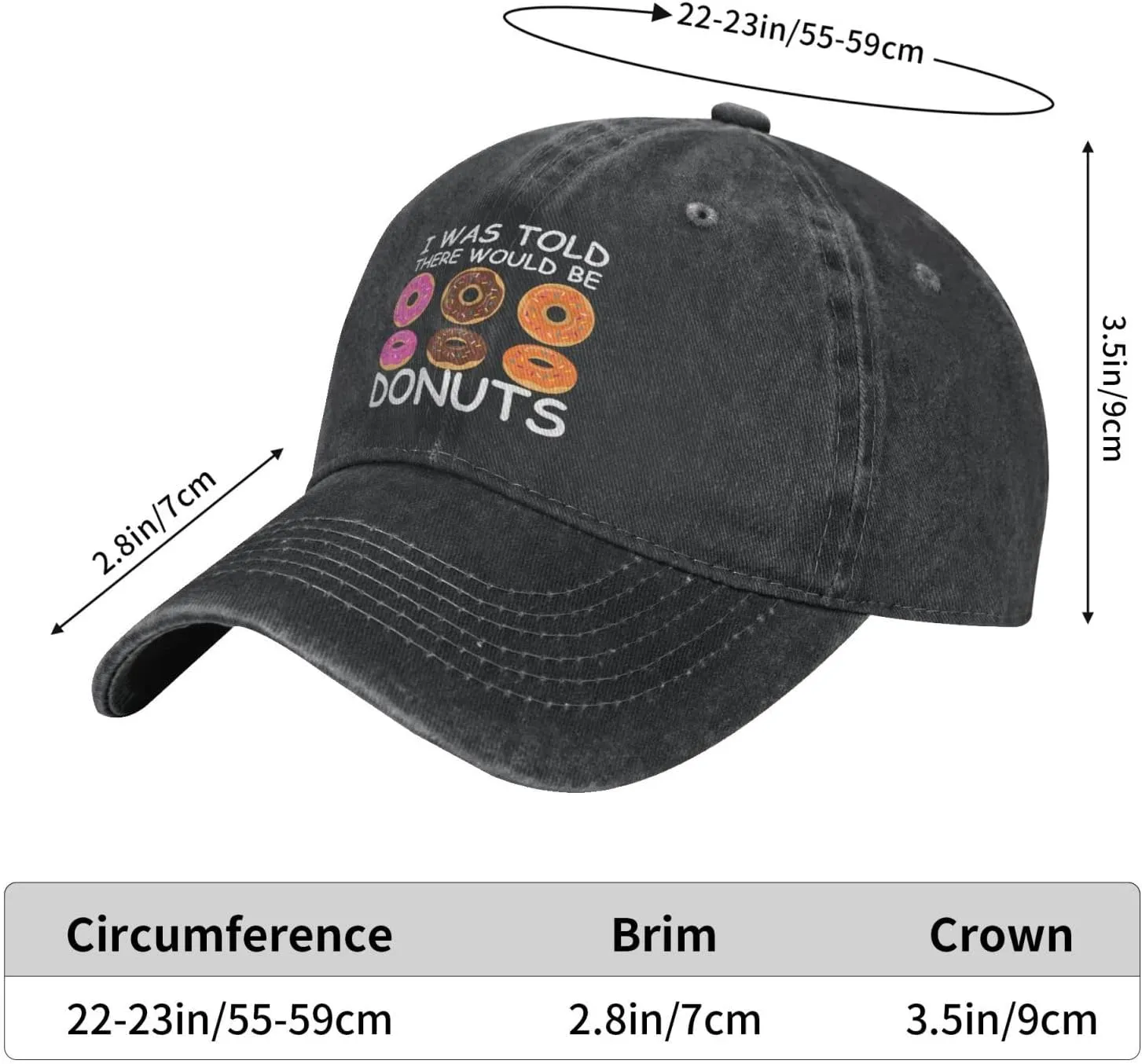 Donuts Lover Baseball Hat with Design
