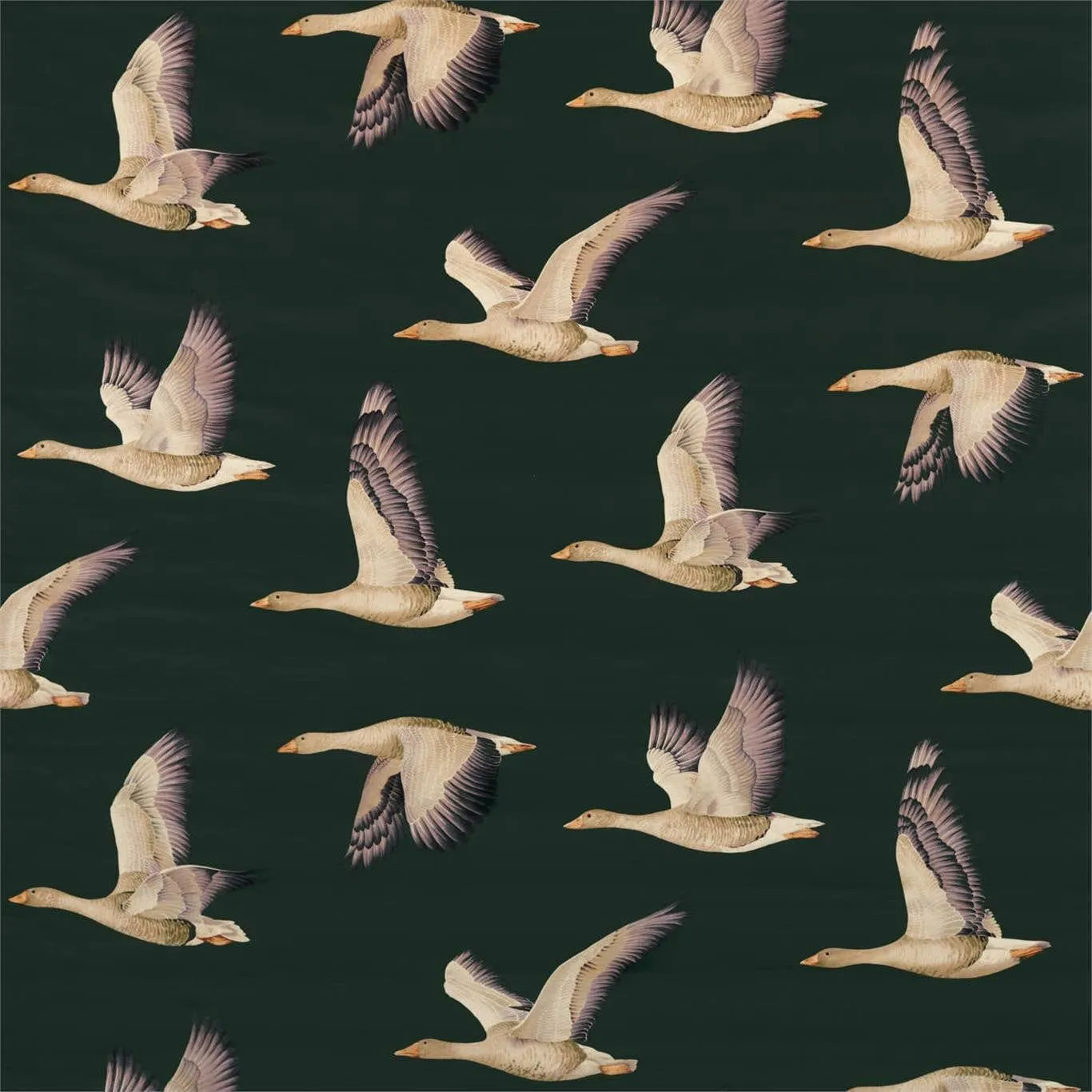 Elysian Geese Velvet Fabric