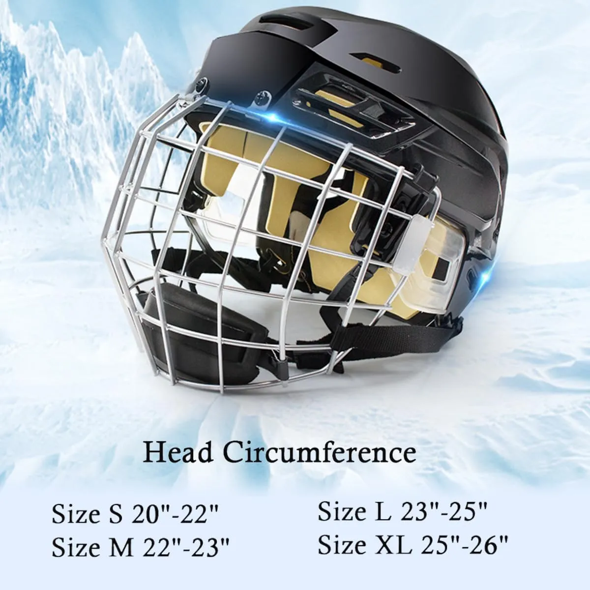 Ice Hockey Helmet Breathable Hockey Helmet with Cage for Youth Adult