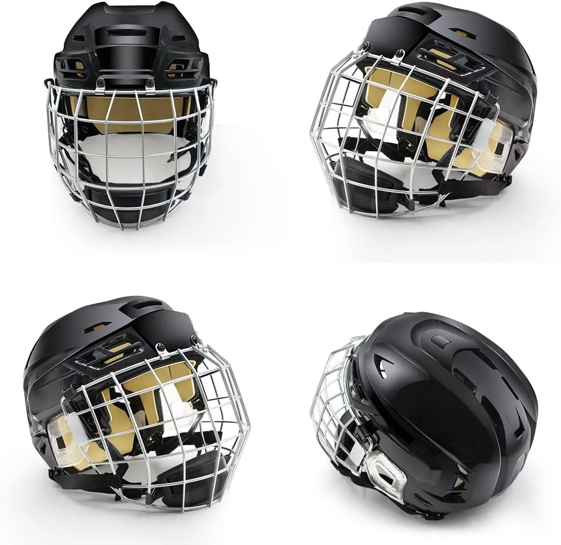 Ice Hockey Helmet Breathable Hockey Helmet with Cage for Youth Adult