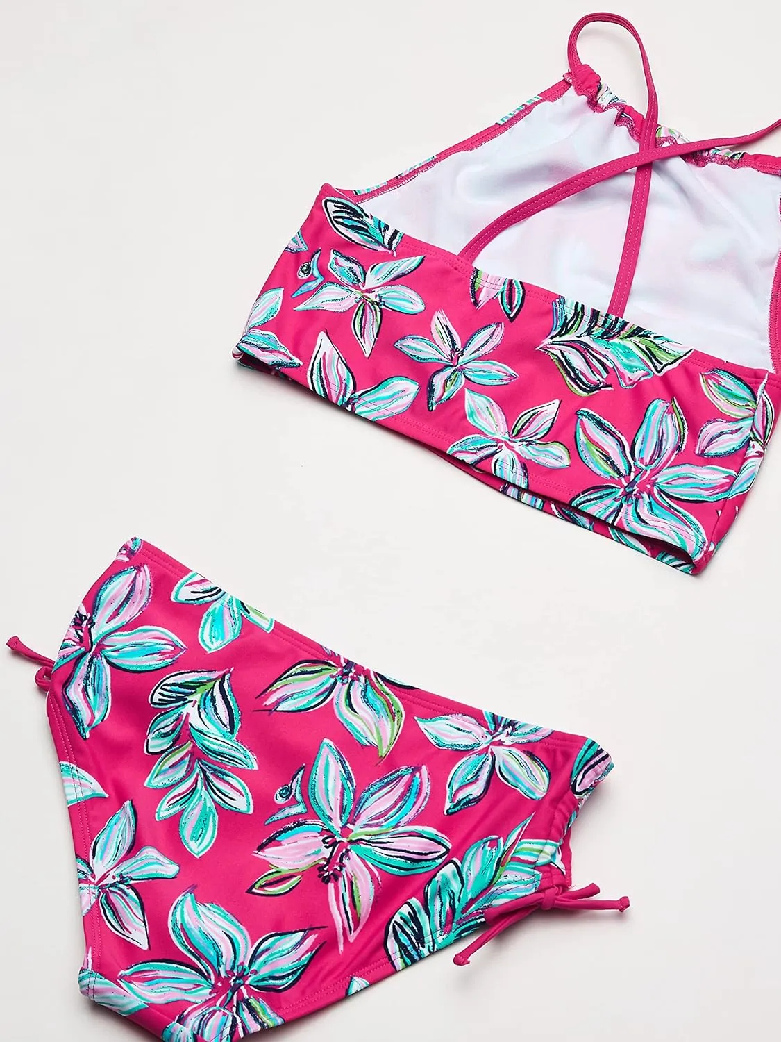 Kanu Surf Girls' Daisy UPF 50 Beach Sport Halter Tankini 2-Piece Swimsuit