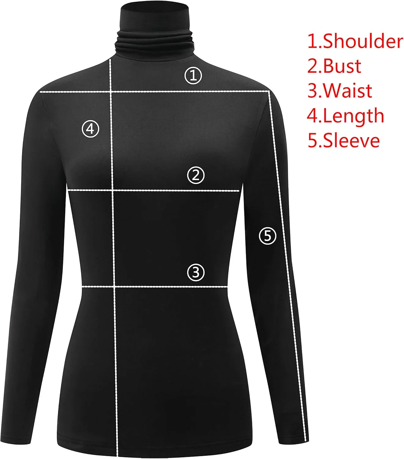 Kindcall Casual Turtleneck Tops Lightweight Long Sleeve Soft Thermal Shirts for Women