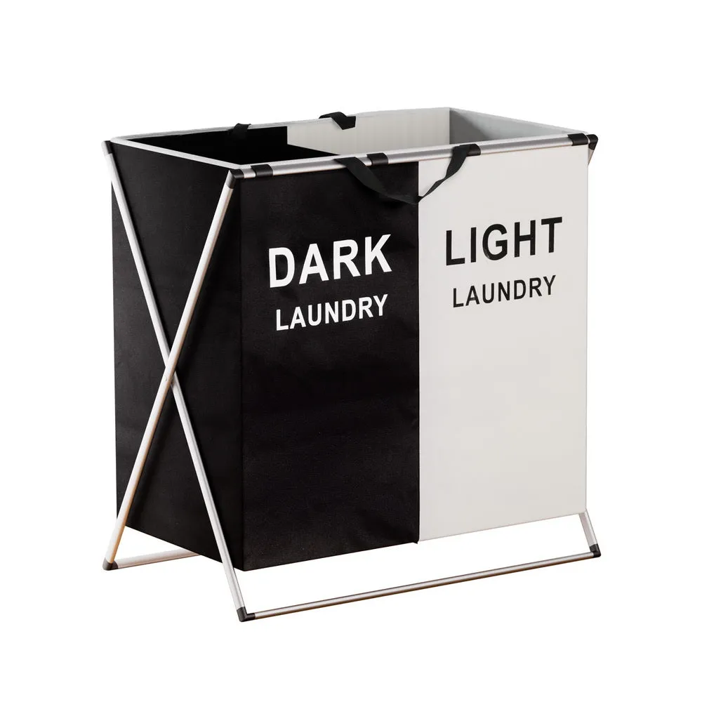 Large Foldable 2-Section Laundry Hamper, Durable, Artiss