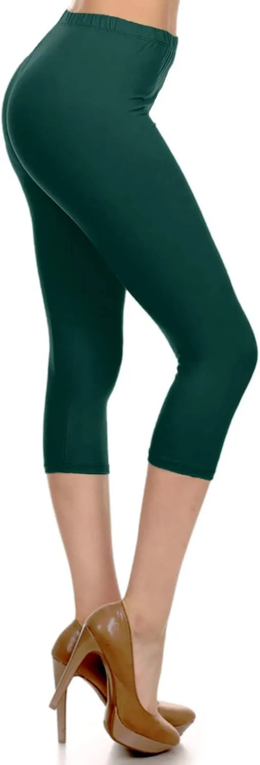 Leggings Depot Women's High Waist Leggings Soft 1 Waistband Solid Pants - Regular, Plus, 1X3X, 3X5X
