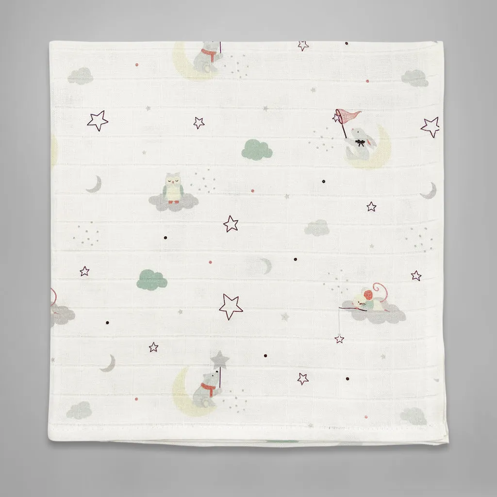 Little Love Muslins and Socks New Baby Gift Set, Pink