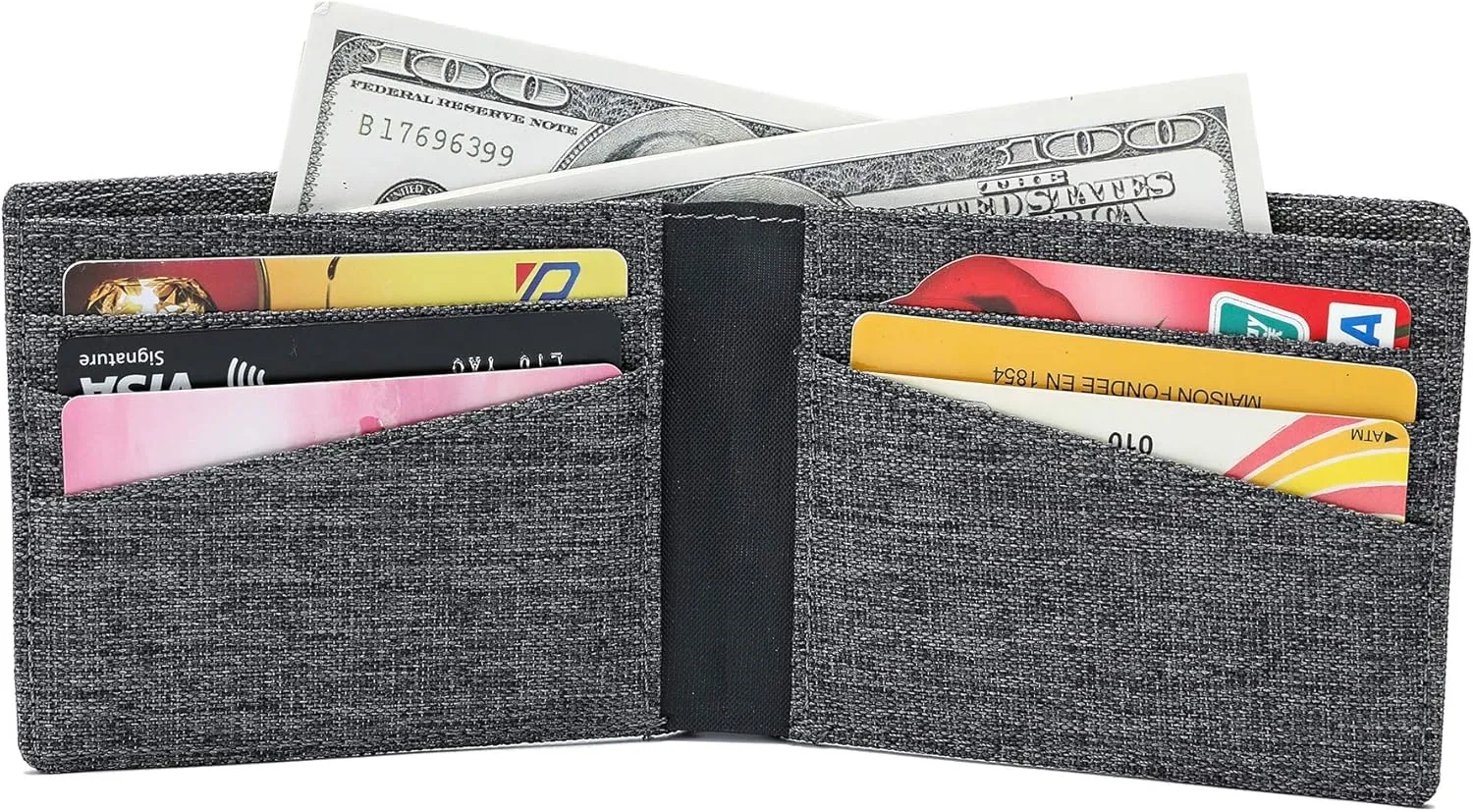 Minimalist Fabric Wallet Bifold RFID Blocking