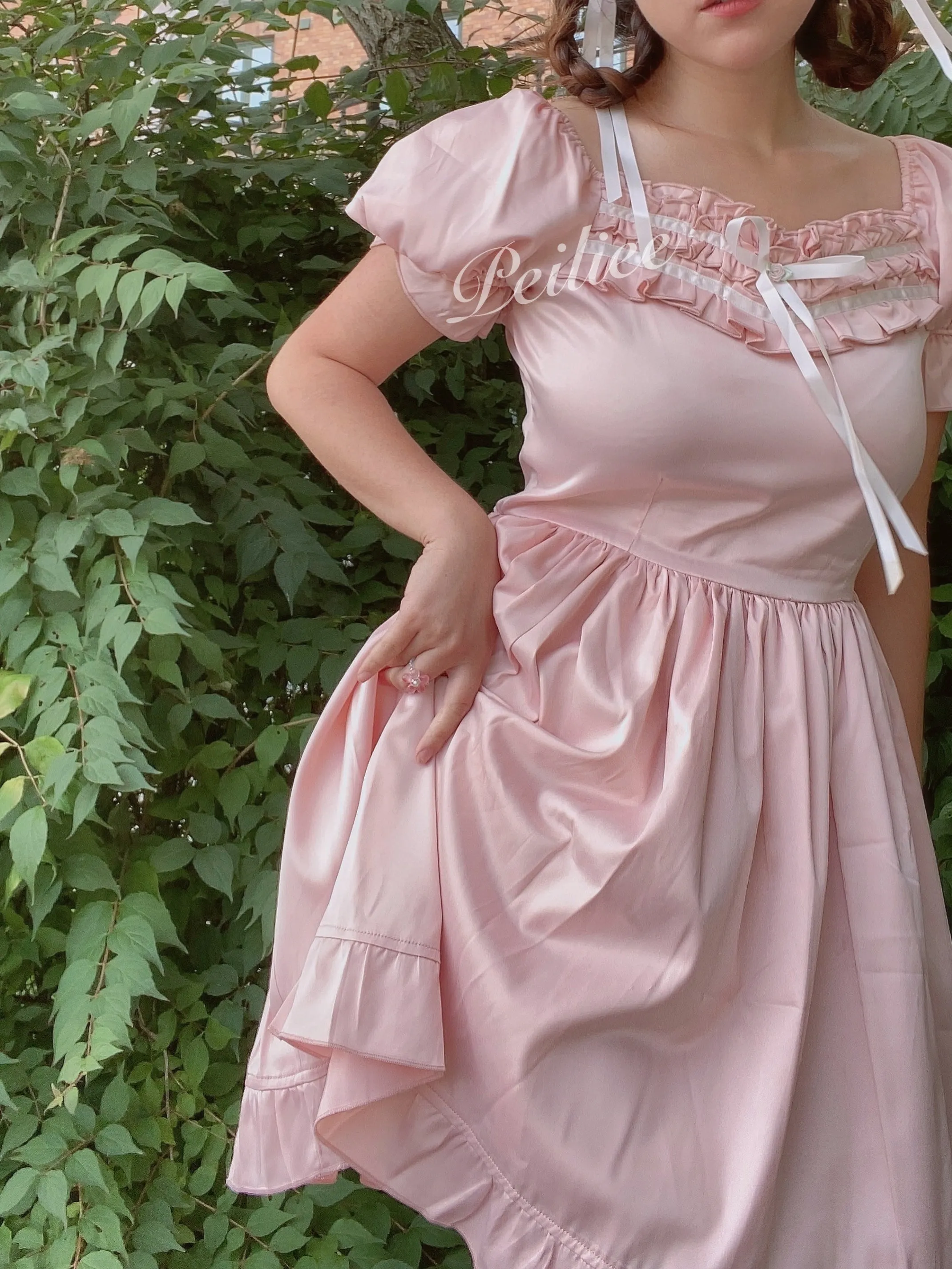 [Peiliee Design 5 years anniversary] Sakura Soft Satin Dress Set