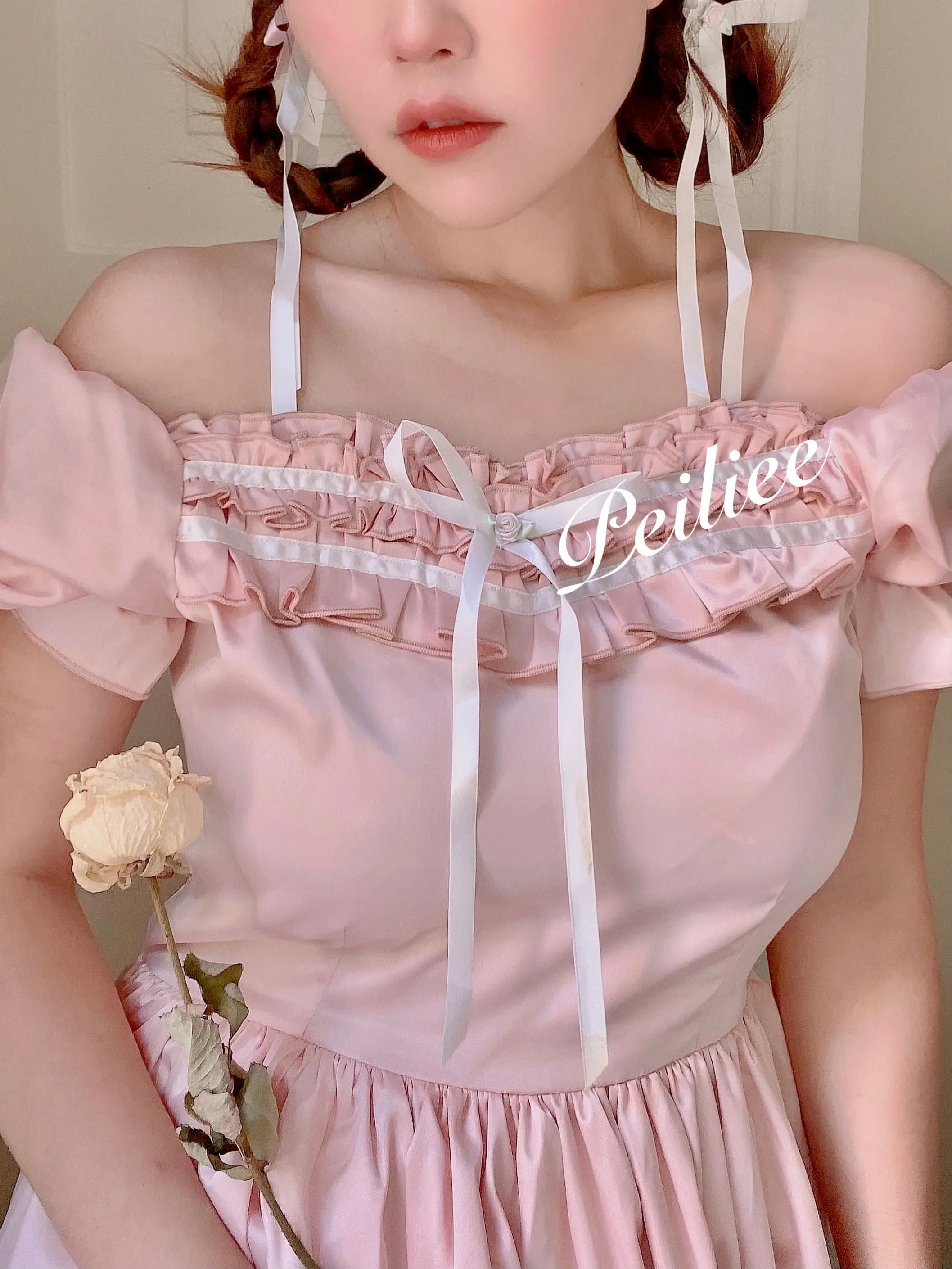 [Peiliee Design 5 years anniversary] Sakura Soft Satin Dress Set