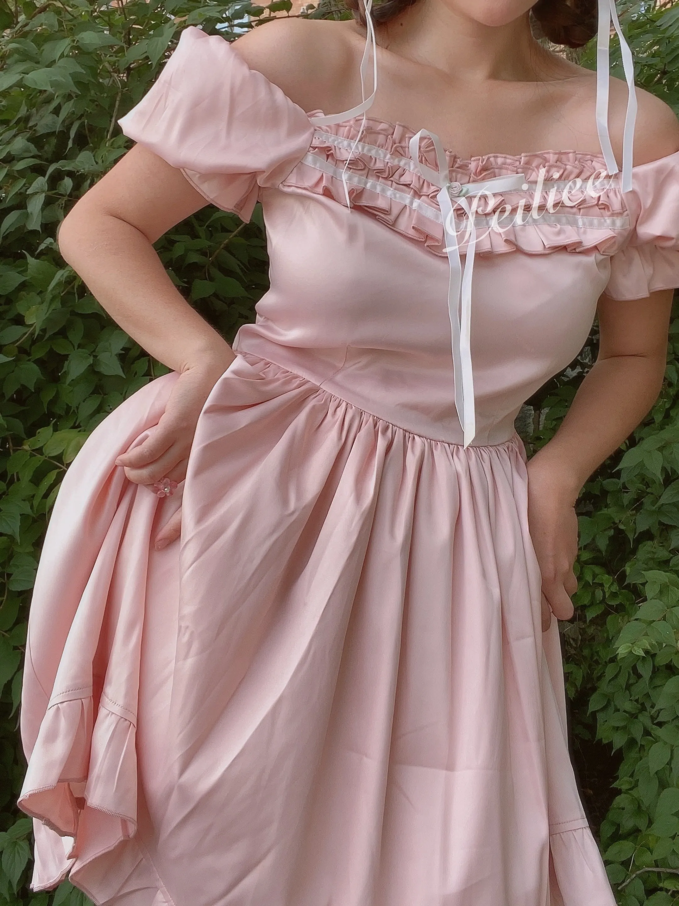 [Peiliee Design 5 years anniversary] Sakura Soft Satin Dress Set