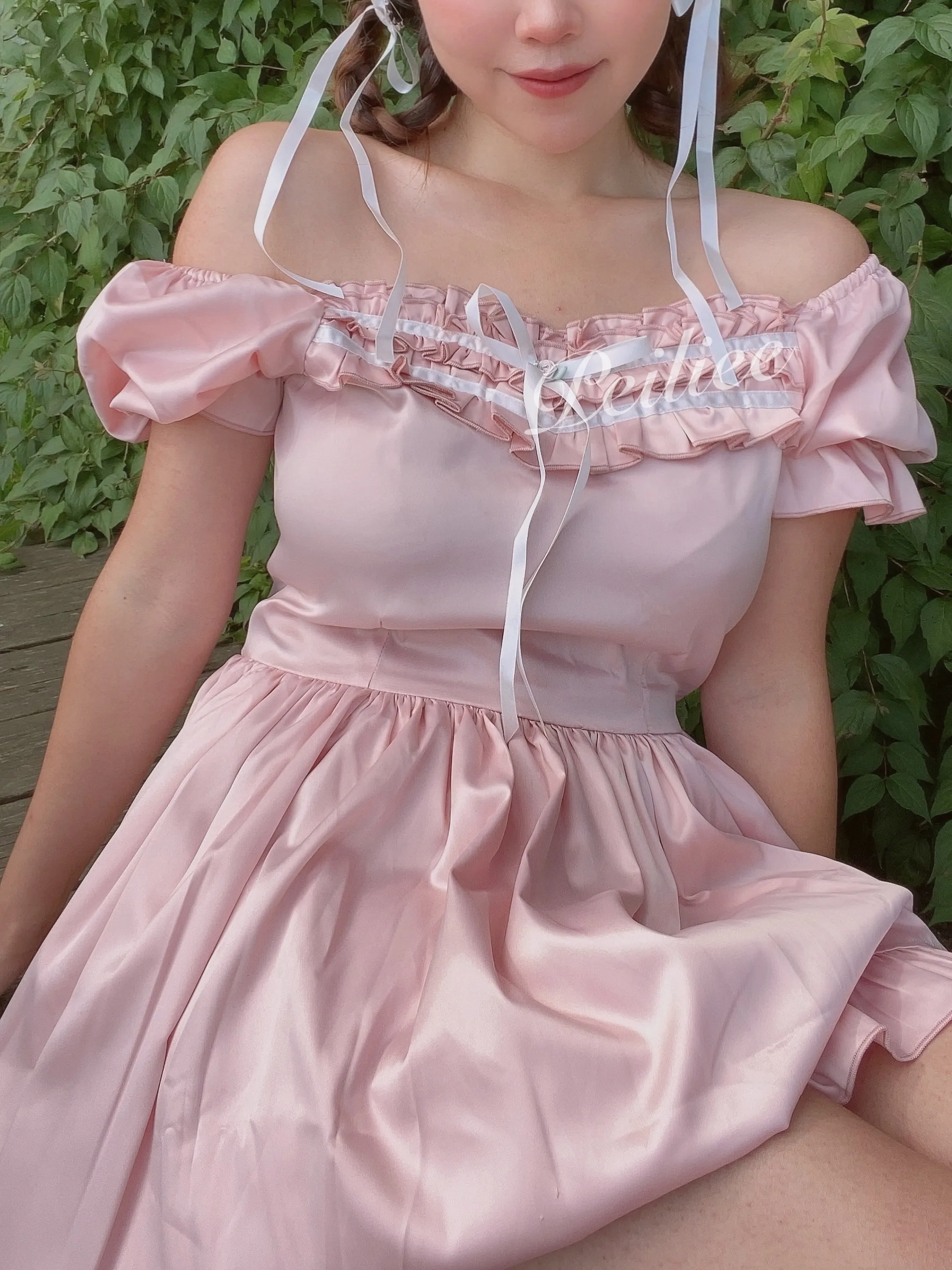 [Peiliee Design 5 years anniversary] Sakura Soft Satin Dress Set
