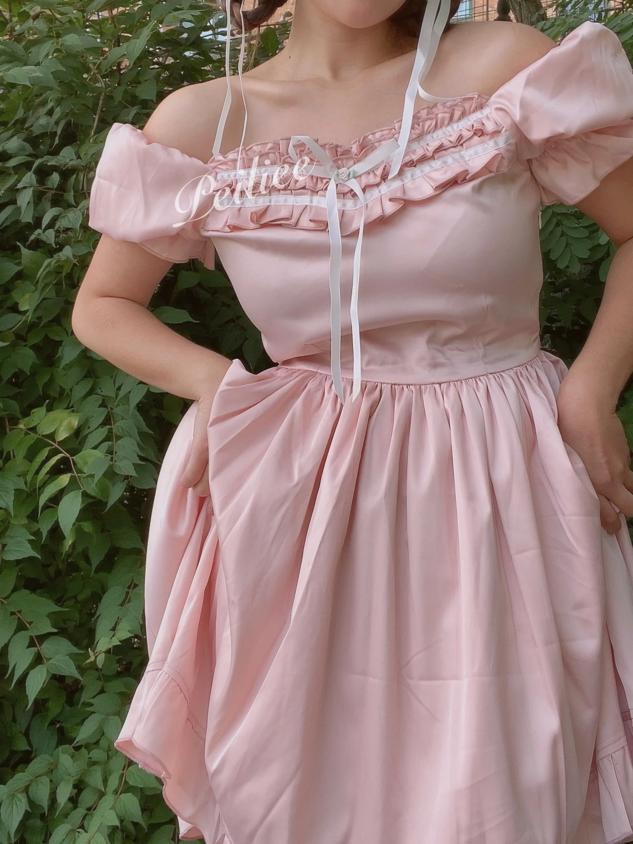 [Peiliee Design 5 years anniversary] Sakura Soft Satin Dress Set
