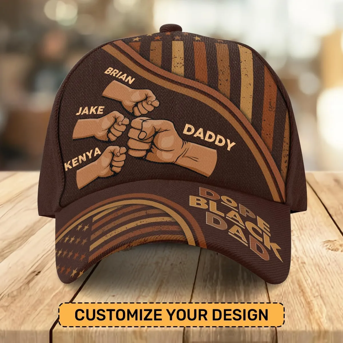 Personalized Dad Grandpa Cap - Custom Dad Grandpa Hat with Kids Name - Custom Gift for Daddy On Fathers Day