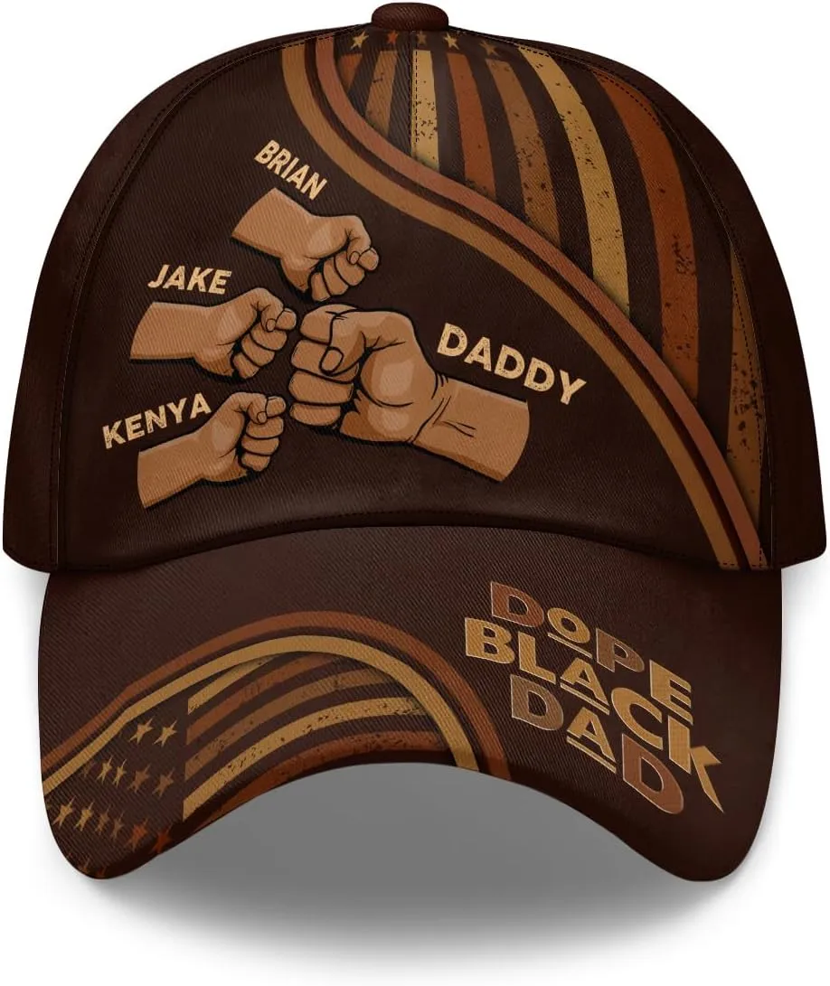 Personalized Dad Grandpa Cap - Custom Dad Grandpa Hat with Kids Name - Custom Gift for Daddy On Fathers Day