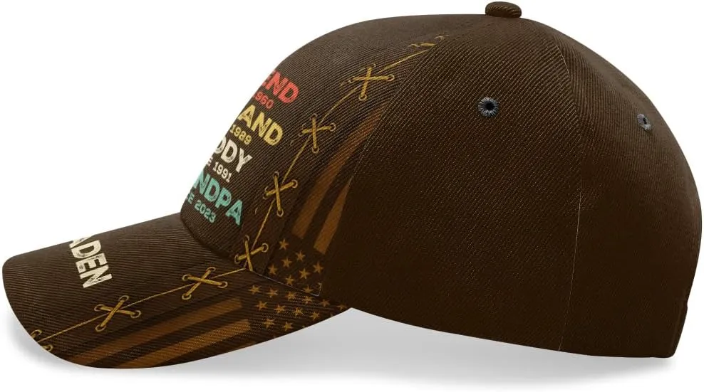 Personalized Dad Grandpa Cap - Custom Dad Grandpa Hat with Kids Name - Custom Gift for Daddy On Fathers Day