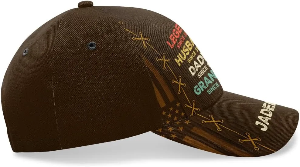 Personalized Dad Grandpa Cap - Custom Dad Grandpa Hat with Kids Name - Custom Gift for Daddy On Fathers Day