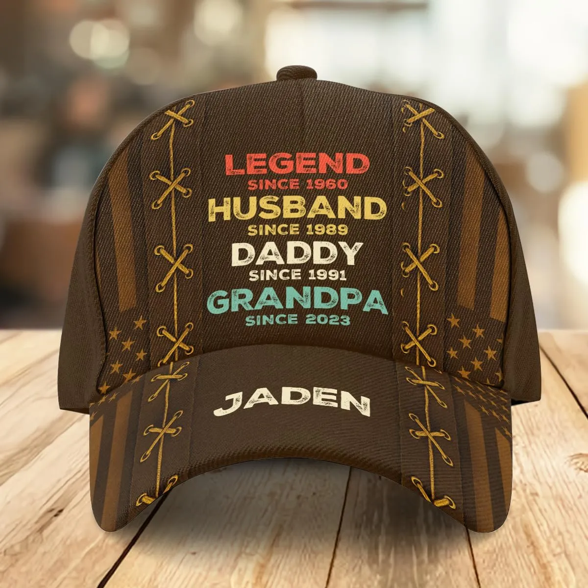 Personalized Dad Grandpa Cap - Custom Dad Grandpa Hat with Kids Name - Custom Gift for Daddy On Fathers Day