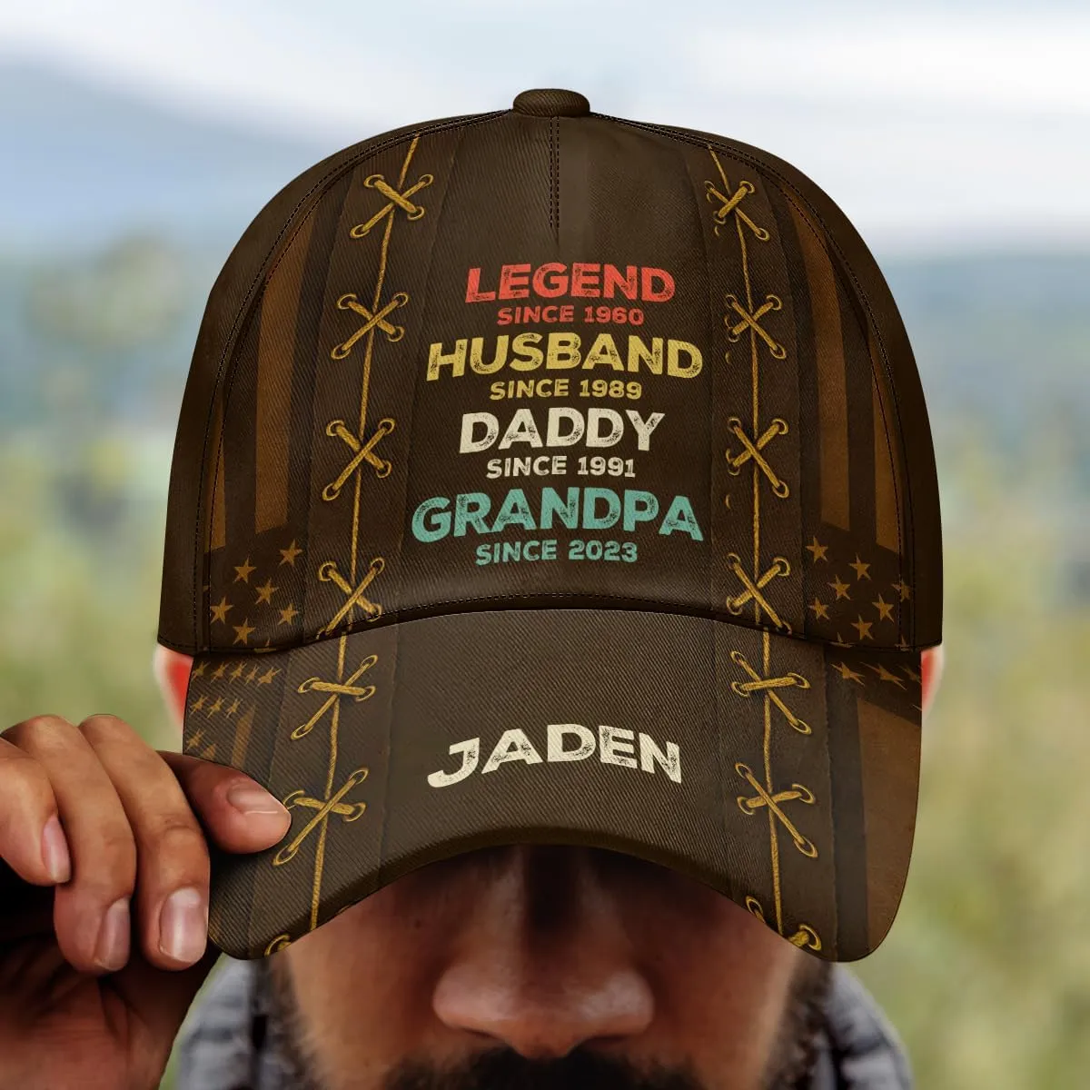 Personalized Dad Grandpa Cap - Custom Dad Grandpa Hat with Kids Name - Custom Gift for Daddy On Fathers Day
