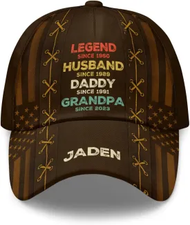 Personalized Dad Grandpa Cap - Custom Dad Grandpa Hat with Kids Name - Custom Gift for Daddy On Fathers Day