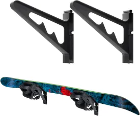 Poskad Snowboard Wall Mount Display Rack,Adjustable Storage Layers Space Saving Design,Home and Garage SKi Board Storage.