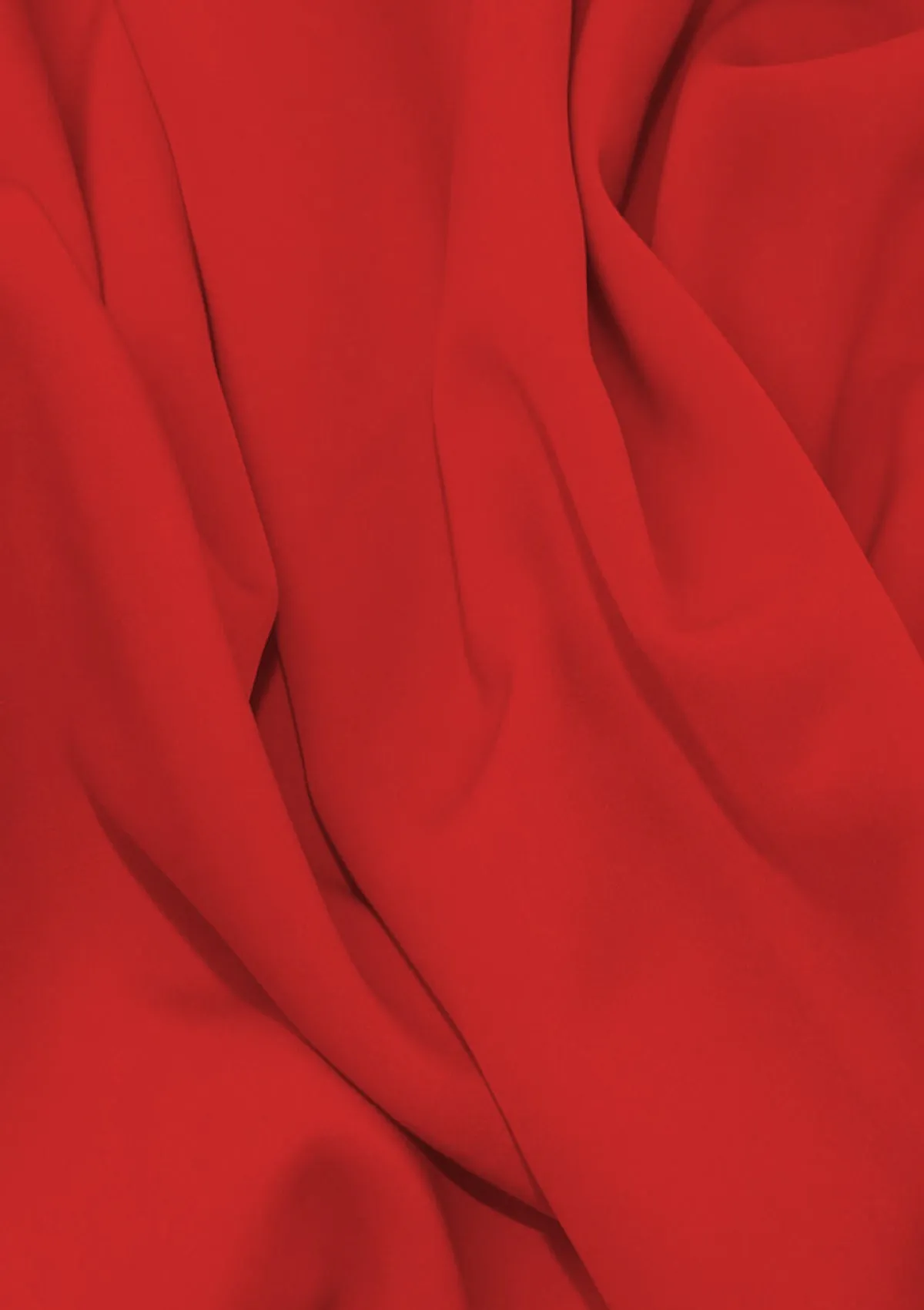Red 60" (150cms) Sienna Crepe Plain Dyed Luxury Soft Feel Fabric Dress/craft/fashion