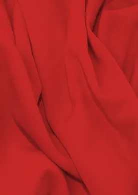 Red 60" (150cms) Sienna Crepe Plain Dyed Luxury Soft Feel Fabric Dress/craft/fashion
