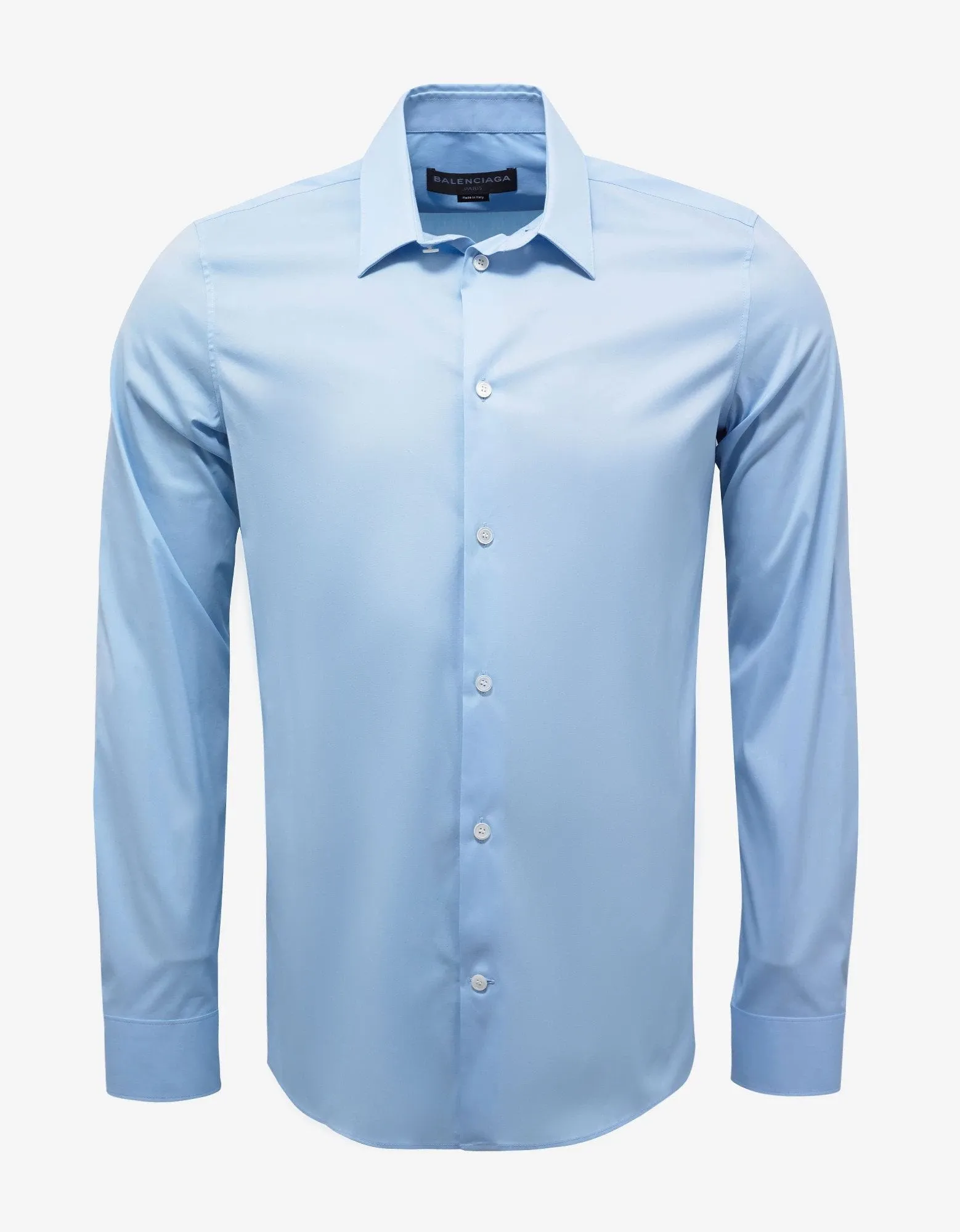 Sky Blue Stretch Cotton Slim Fit Shirt -