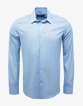 Sky Blue Stretch Cotton Slim Fit Shirt -