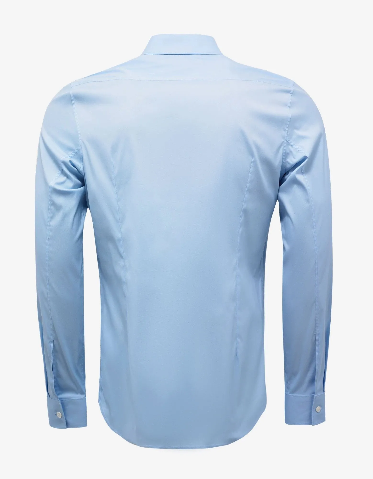 Sky Blue Stretch Cotton Slim Fit Shirt -