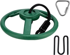 Spinning Wheel for Monkey Line, Gorilla Line and Ninja Warrior Obstacle Courses  Complete Expansion Kit with Durable Buckles, Carabiners, Easy Setup, Safe Secure Training Equipment (Grey)