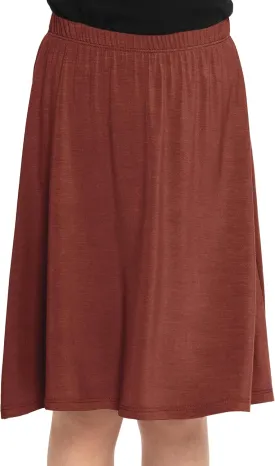 STRETCH IS COMFORT Youth Girls Flowy A-Line Skirt Knee Length and Ankle Length | Kids | Sizes 4-16