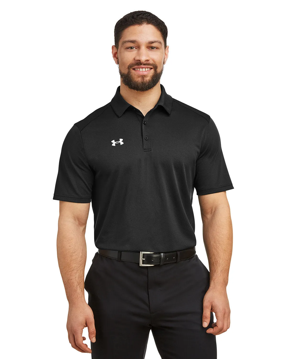 Under Armour Men's Tech Custom Polos, Black