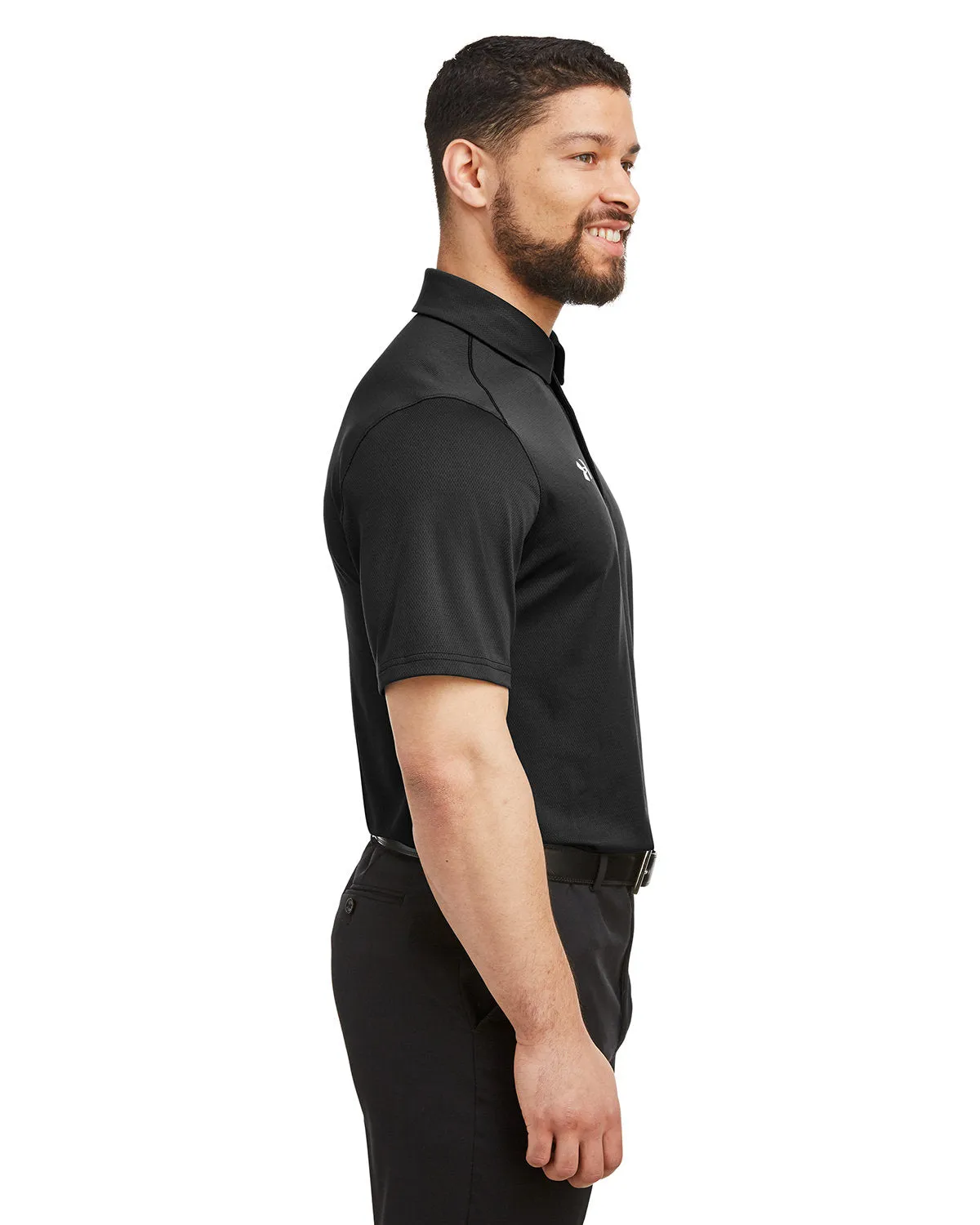 Under Armour Men's Tech Custom Polos, Black