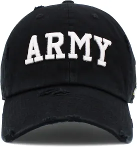 US Army Official Licensed Premium Quality Only Vintage Distressed Hat Veteran Military Star Baseball Cap