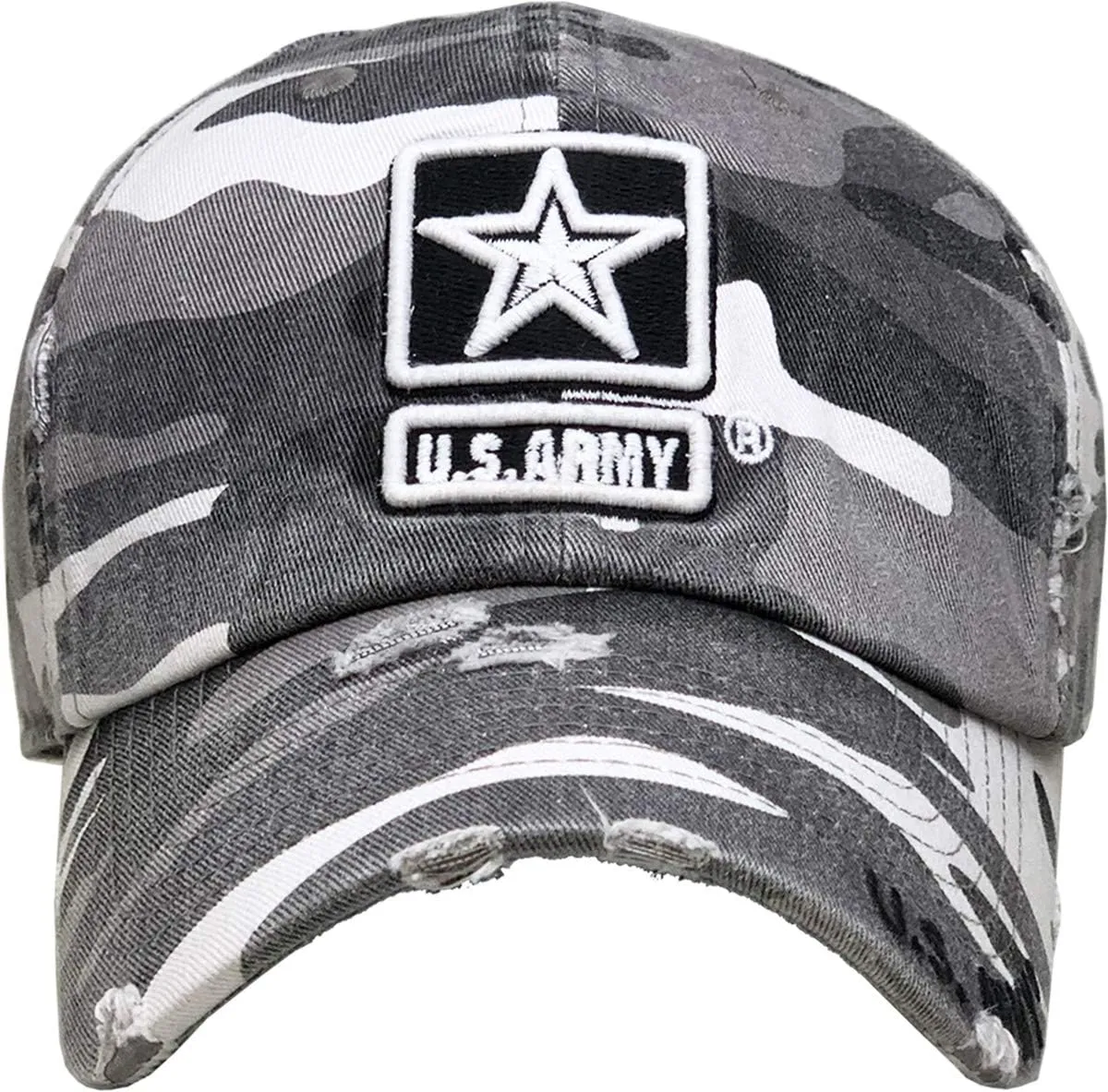 US Army Official Licensed Premium Quality Only Vintage Distressed Hat Veteran Military Star Baseball Cap
