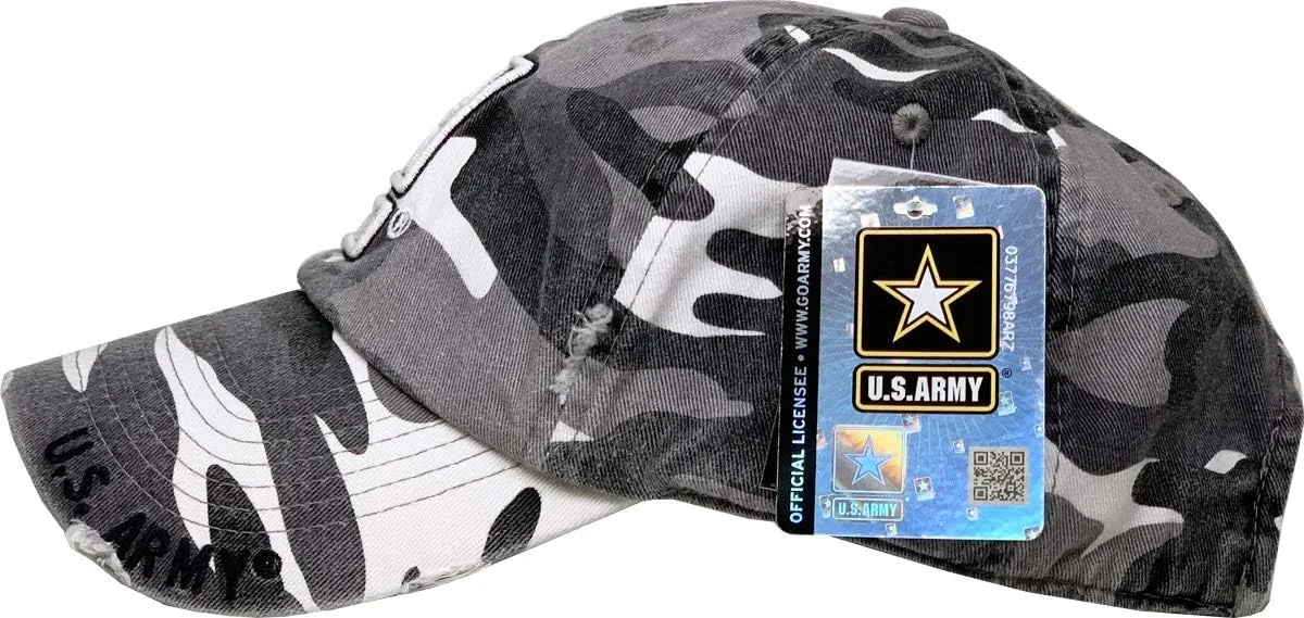 US Army Official Licensed Premium Quality Only Vintage Distressed Hat Veteran Military Star Baseball Cap