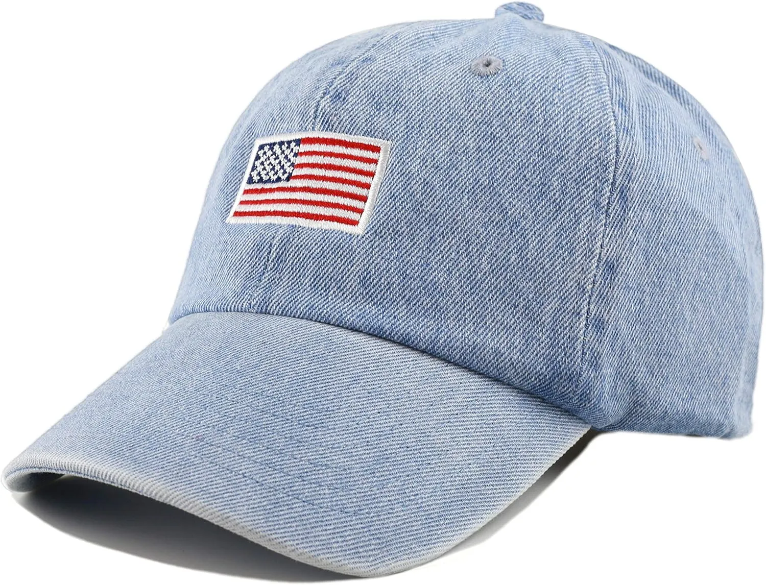 USA Flag & Embroidery Premium 100% Cotton Low Profile Adjustable Baseball Dad Cap