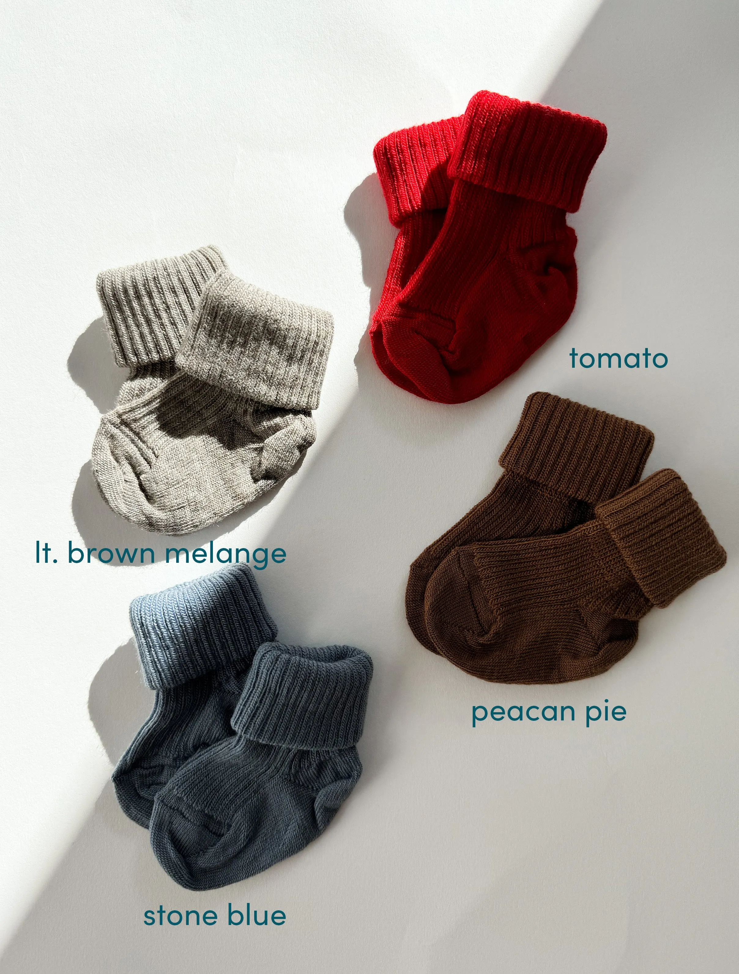 Wool Rib Socks in Peacan Pie