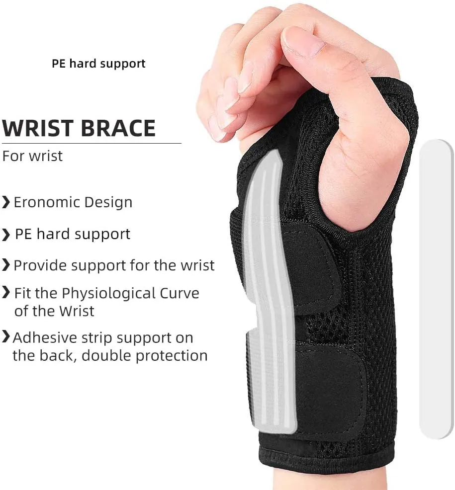 Wrist Brace, Carpal Tunnel Splint Compression Wrist Support Fixator for Relieve Arthritis, Tenosynovitis, Wrist Pain, Sport Sprain (L, right left)
