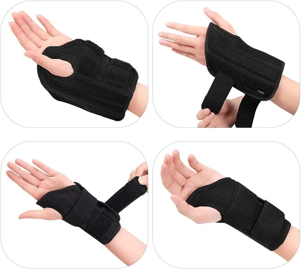 Wrist Brace, Carpal Tunnel Splint Compression Wrist Support Fixator for Relieve Arthritis, Tenosynovitis, Wrist Pain, Sport Sprain (L, right left)