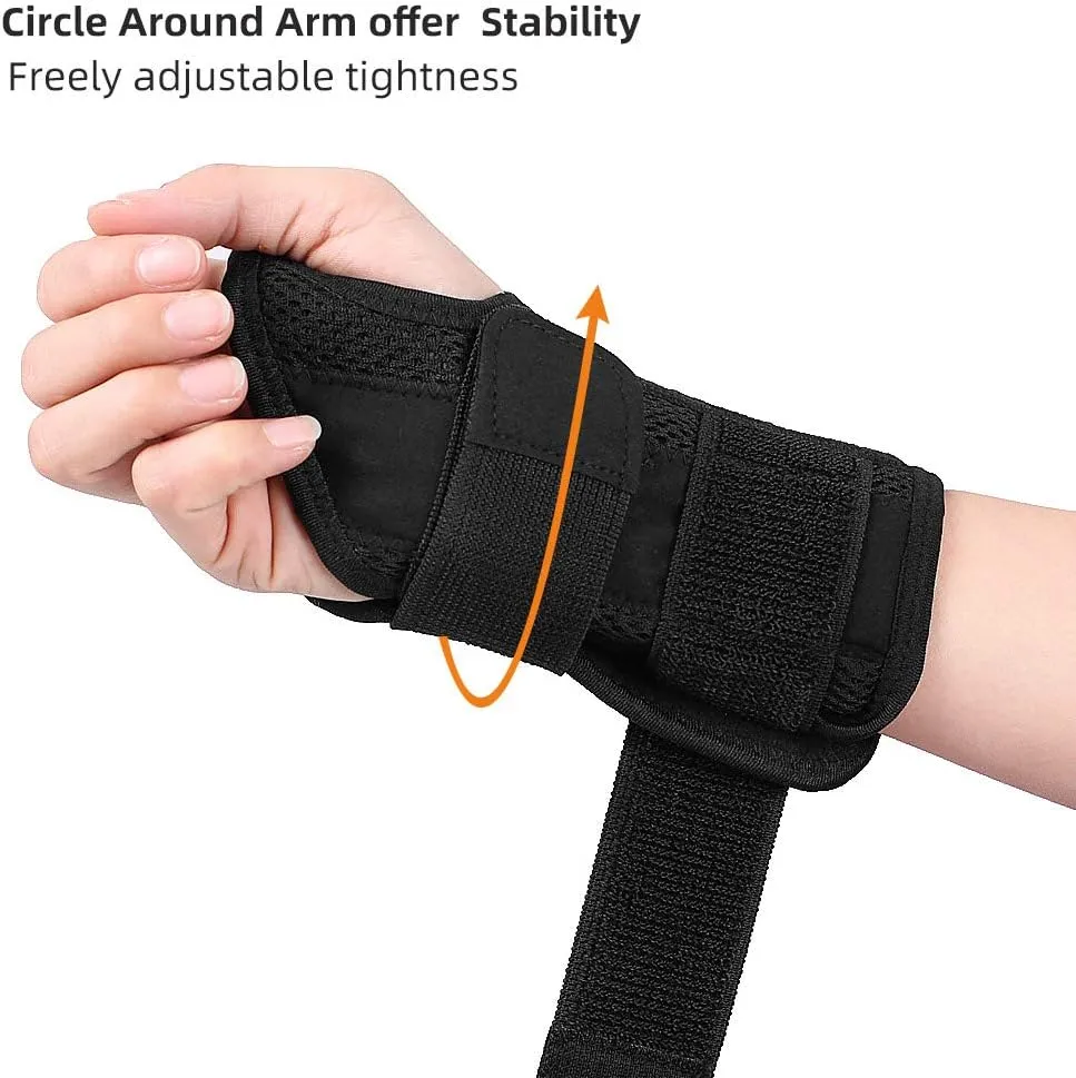Wrist Brace, Carpal Tunnel Splint Compression Wrist Support Fixator for Relieve Arthritis, Tenosynovitis, Wrist Pain, Sport Sprain (L, right left)