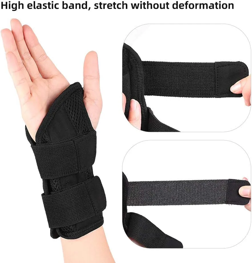 Wrist Brace, Carpal Tunnel Splint Compression Wrist Support Fixator for Relieve Arthritis, Tenosynovitis, Wrist Pain, Sport Sprain (L, right left)